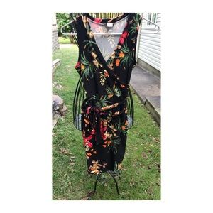 Tropical print dress. Size small